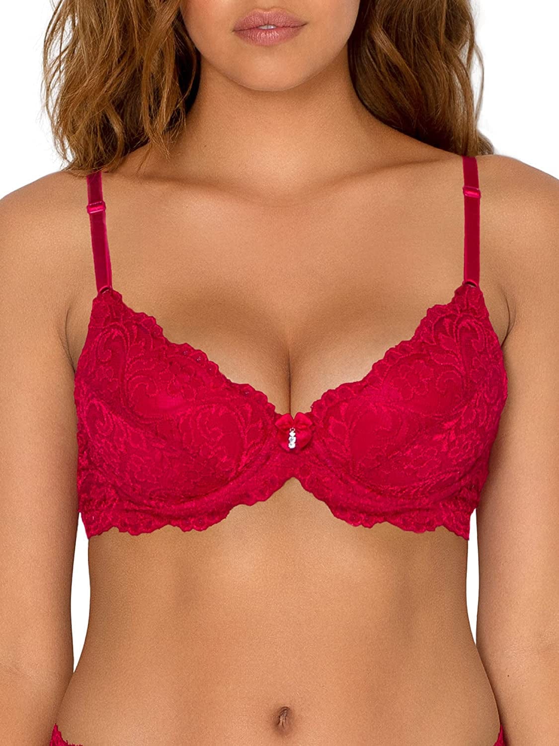 Smart & Sexy Women'S Signature Lace Push-Up Bra No No Red / Standard / 38DD