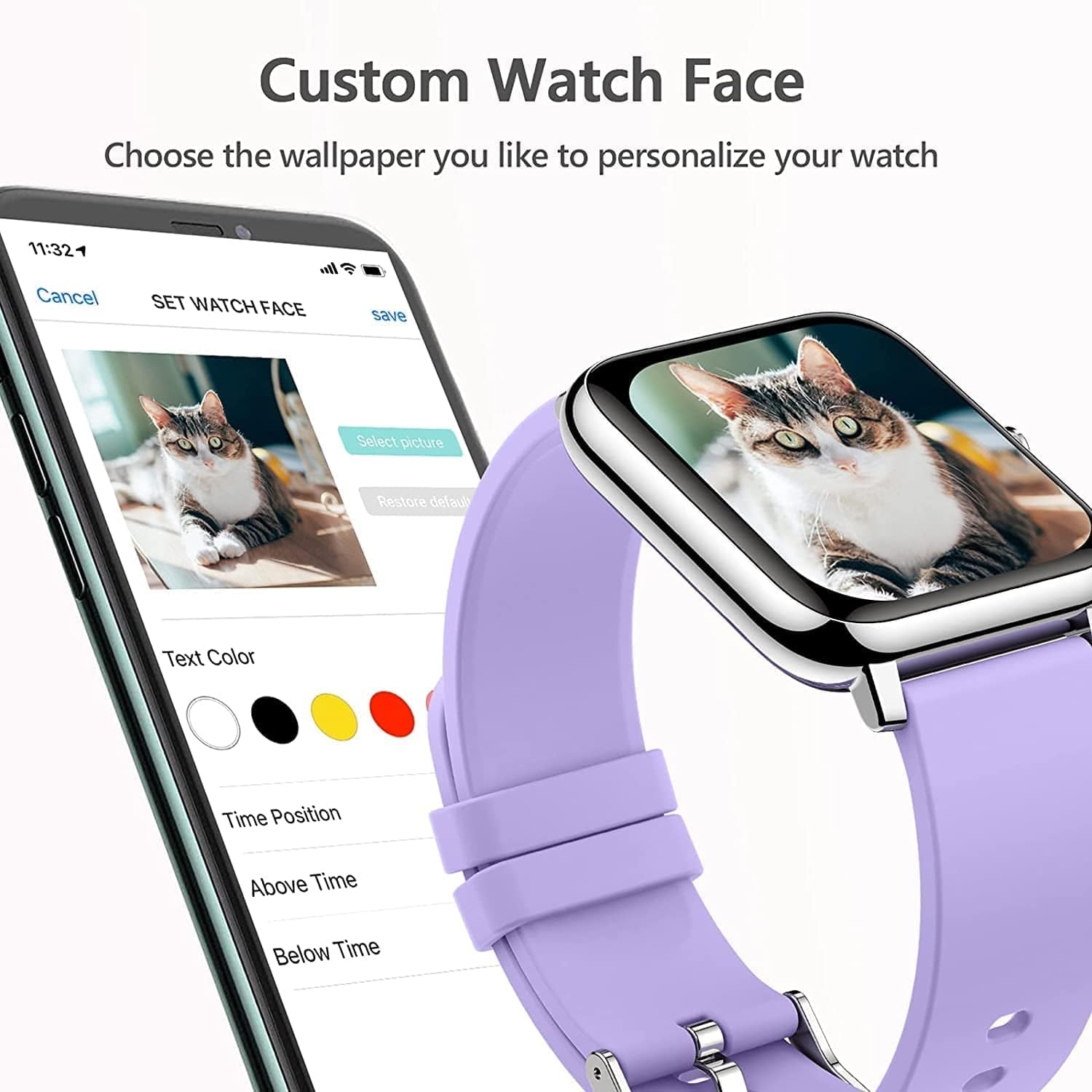 Smart Watch, Fitness Tracker with Heart Rate Monitor, Blood Pressure, Blood Oxygen Tracking, 1.4 Inch Touch Screen Smartwatch Fitness Watch for Women Men Compatible with Android Iphone Ios