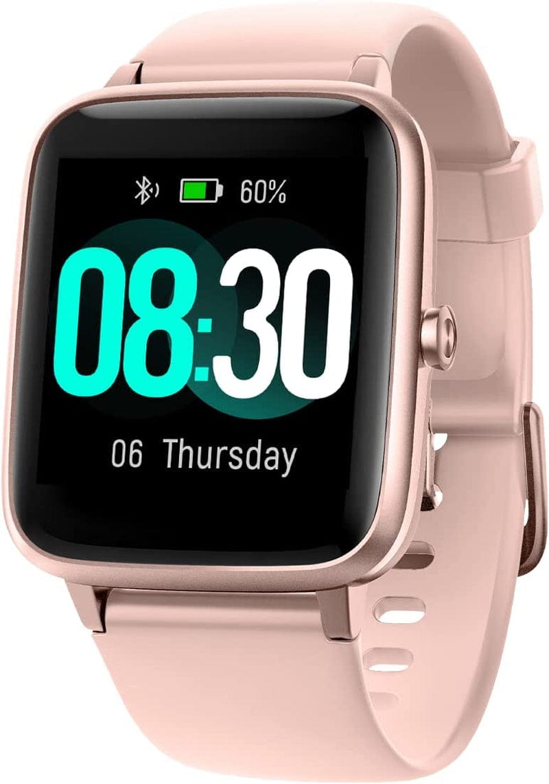 Smart Watch for Ios and Android Phones, Watches for Women IP68 Waterproof Smartwatch Fitness Tracker Watch with Heart Rate/Sleep Monitor Steps Calories Counter (Pink) Baby Pink
