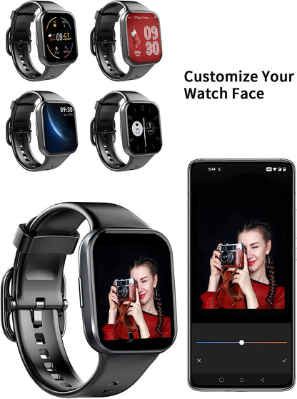Smart Watch for Men Women, Fitness Tracker Heart Rate/Sleep Monitor, 1.69" Color Screen Fitness Watch Step/Calorie Counter, 25 Sport Modes IP68 Waterproof Activity Trackers, Smartwatch for Android Ios