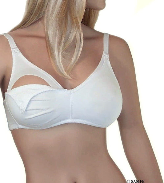 Soft Cup Wire-Free Cotton Maternity Bra White / 34B