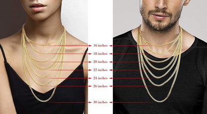 Solid 18K Gold over Sterling Silver Italian 5Mm Diamond-Cut Cuban Link Curb Chain Necklace for Women Men, 925 Sterling Silver Made in Italy
