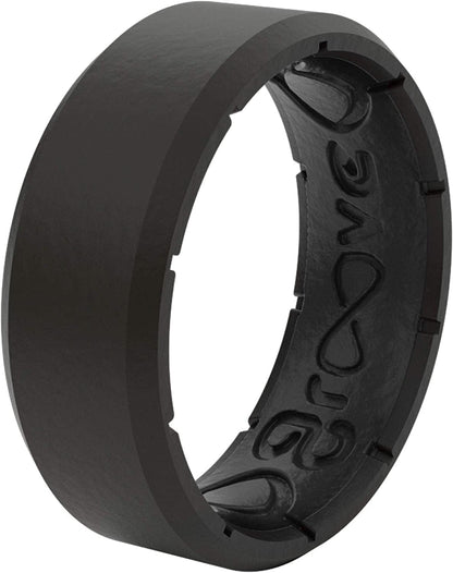 Solid Silicone Ring Breathable Rubber Wedding Rings for Men, Lifetime Coverage, Unique Design, Comfort Fit Ring