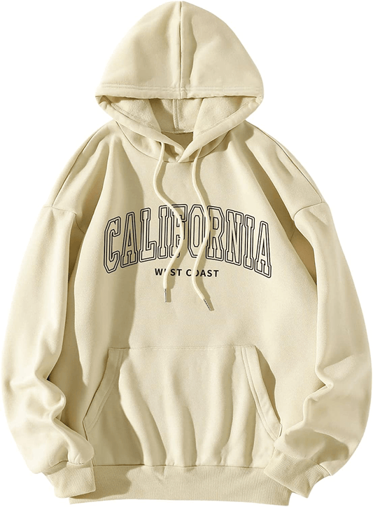 SOLY HUX Women'S Casual California Hoodie Long Sleeve Drawstring Pullover Sweatshirt Apparel & Accessories > Clothing > Activewear Kylie Max   