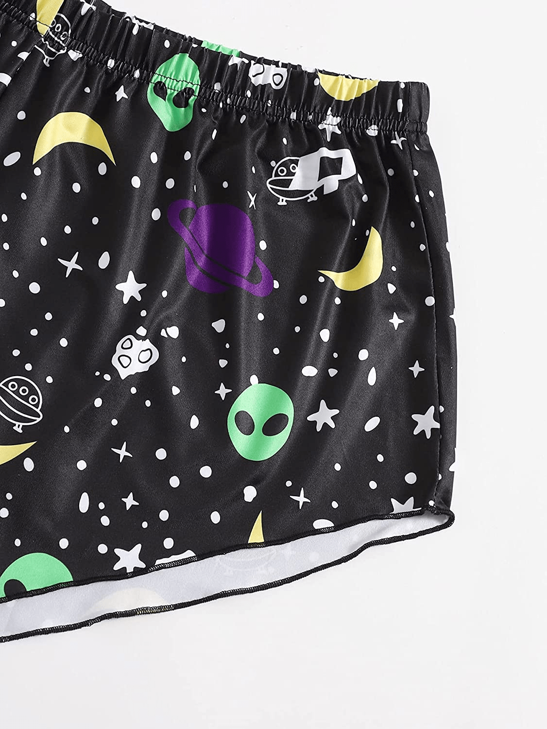 SOLY HUX Women'S plus Size Cartoon Print Cami Top and Shorts Pajama Set Sleepwear Apparel & Accessories > Clothing > Sleepwear & Loungewear Kylie Max   