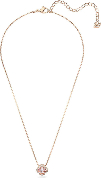 Sparkling Dance Clover Jewelry Collection, Rose Gold Tone Finish, Pink Crystals, Clear Crystals