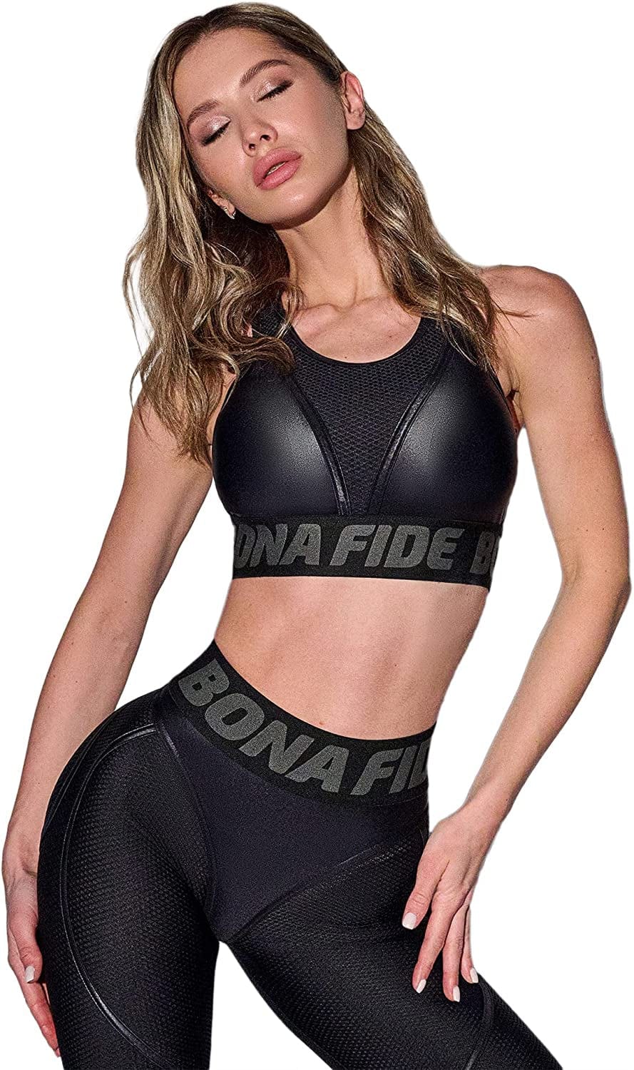 Sport Bras for Women - High Impact Sports Bras for Women - Designed for Gym, Workout, Running and Fitness Top for Top Black Skin / Large
