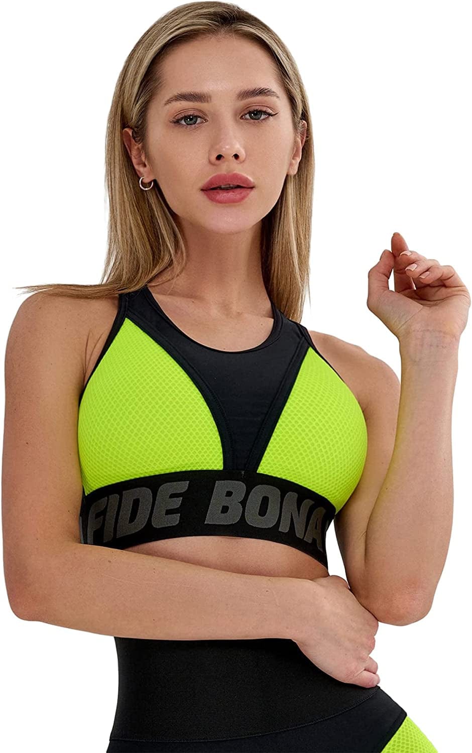 Sport Bras for Women - High Impact Sports Bras for Women - Designed for Gym, Workout, Running and Fitness Top for Top Neon Yellow / X-Small