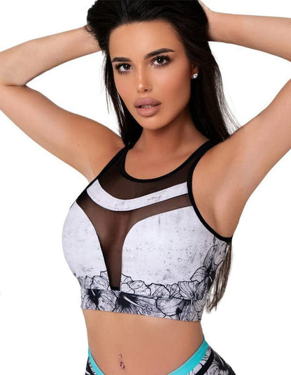 Sport Bras for Women - High Impact Sports Bras for Women - Designed for Gym, Workout, Running and Fitness Aphrodisiac La Florista Ceramic / Medium
