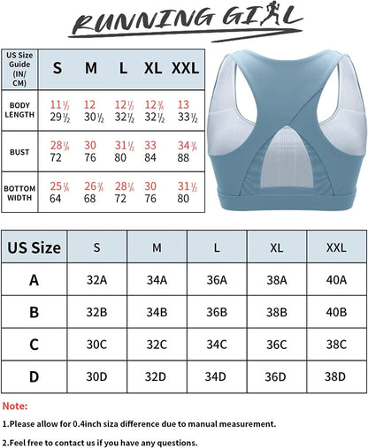 Sports Bra for Women,High Impact Large Bust Padded Sports Bra Fitness Workout Running Yoga Tank Tops