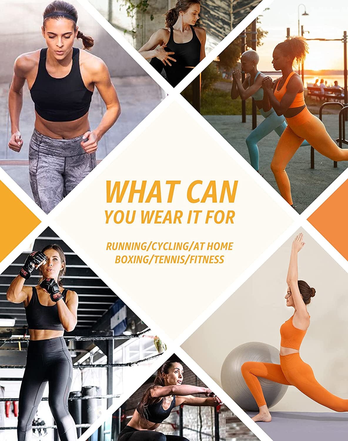 Sports Bra for Women Padded Mid-Impact Racerback Workout Bras Wirefree Yoga Tops