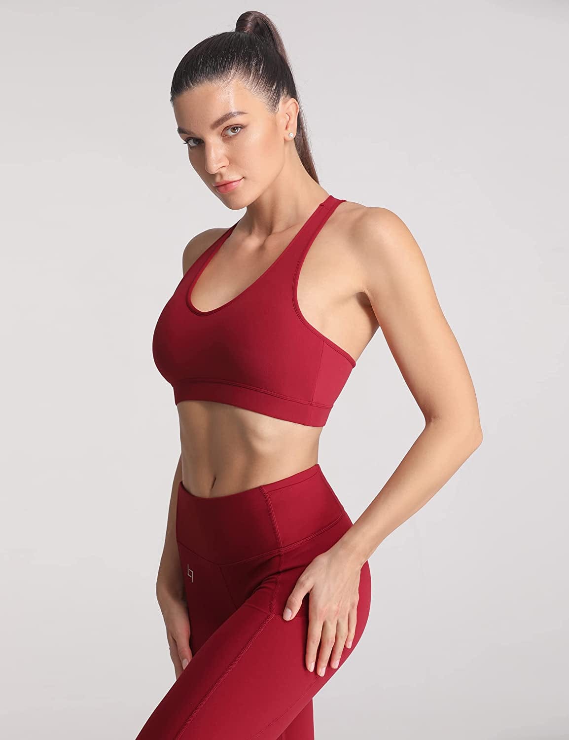 Sports Bra for Women with Removable Cups Workout Racerback Padded Sports Bras Medium Support A-C Cup