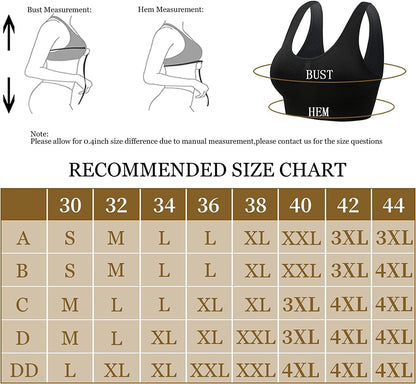 Sports Bras, Comfort Bras for Women, Seamless, Underwireless, Sleep Yoga Bras with Removable Pads