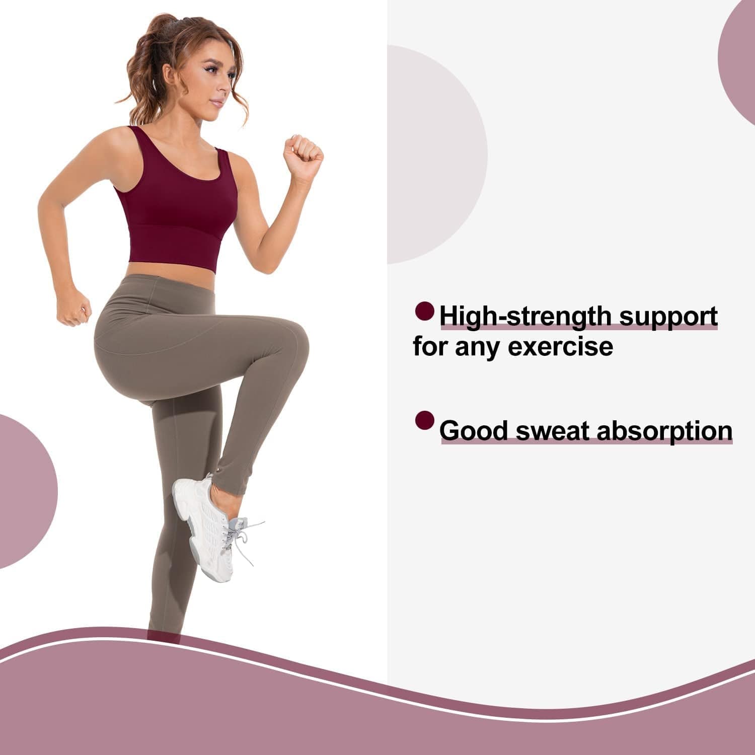 Sports Bras for Women Comfortable Longline Wireless Bras Padded Tank Top Workout Gym Yoga