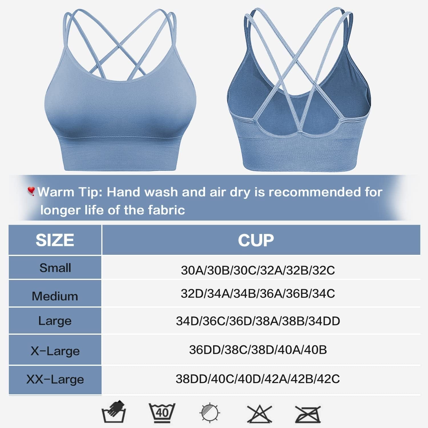Sports Bras for Women Criss-Cross Back with Removable Cups Low Impact Workout Fitness Yoga Cropped Tank Tops Set