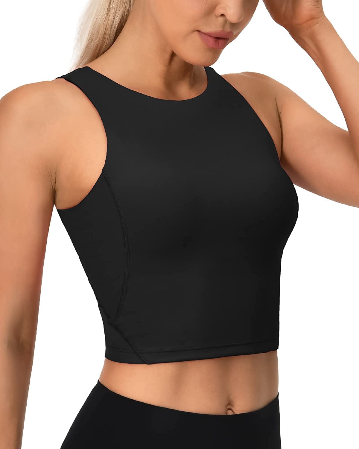 Sports Bras for Women Padded Tank Tops Sleeveless Workout Crop Tops with Built in Bra