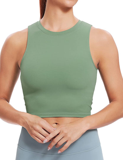 Sports Bras for Women Removable Padded Yoga Tank Tops Sleeveless Fitness Workout Running Crop Tops
