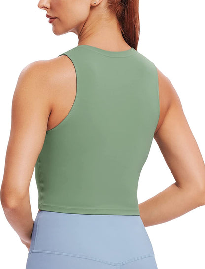 Sports Bras for Women Removable Padded Yoga Tank Tops Sleeveless Fitness Workout Running Crop Tops