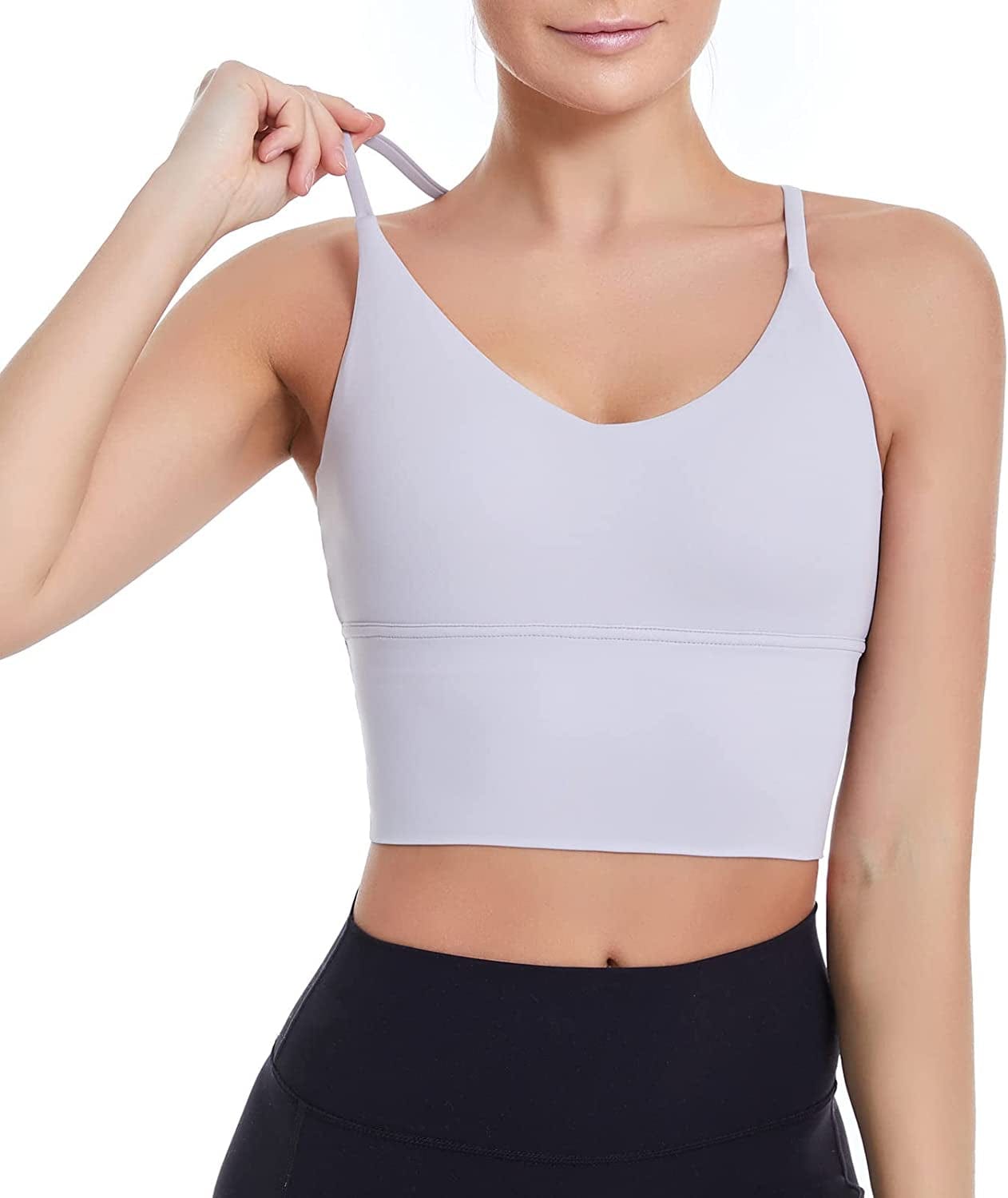 Sports Bras Longline Fitness Crop Tops Tank Yoga Running Shirts V-Neck Spaghetti Strappy Workout Yoga Bra