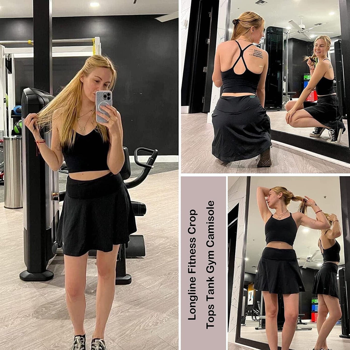 Sports Bras Longline Fitness Crop Tops Tank Yoga Running Shirts V-Neck Spaghetti Strappy Workout Yoga Bra