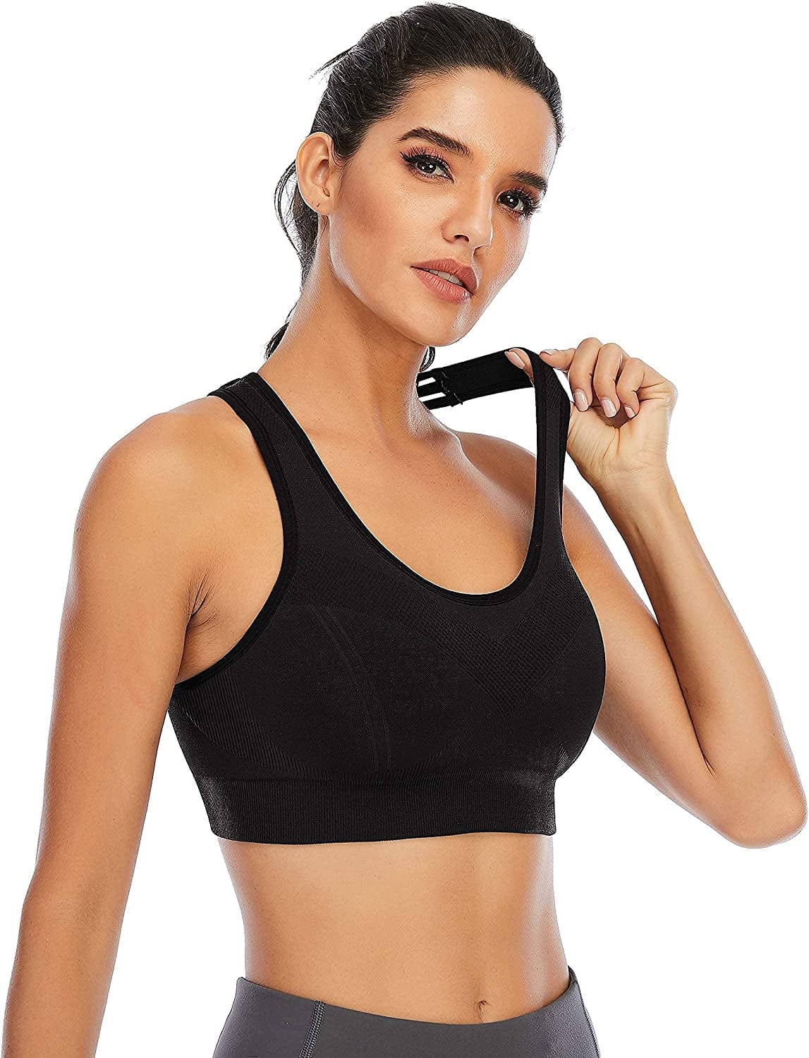 Sports Bras Pack High Impact Sports Bras for Women Strappy Sports Bra Padded Gym Bras Workout Bras Yoga Bras