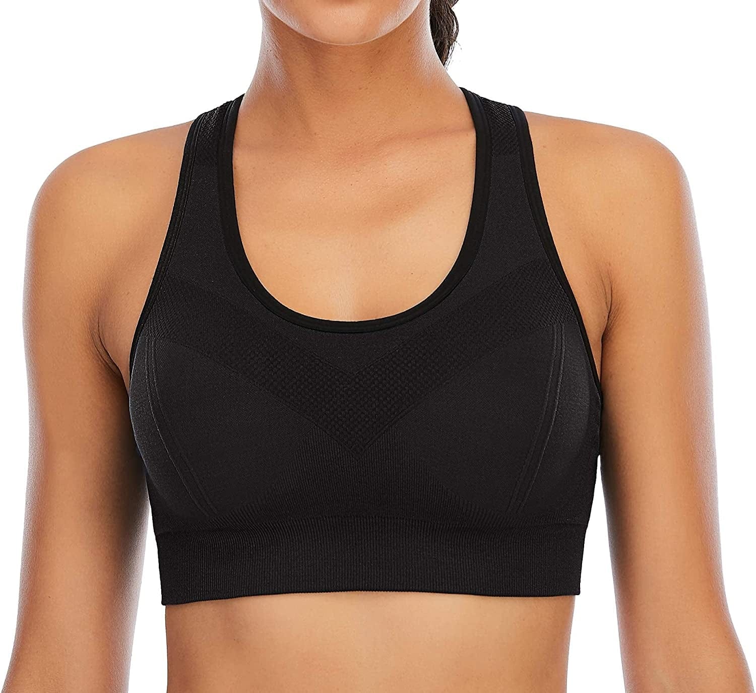 Sports Bras Pack High Impact Sports Bras for Women Strappy Sports Bra Padded Gym Bras Workout Bras Yoga Bras