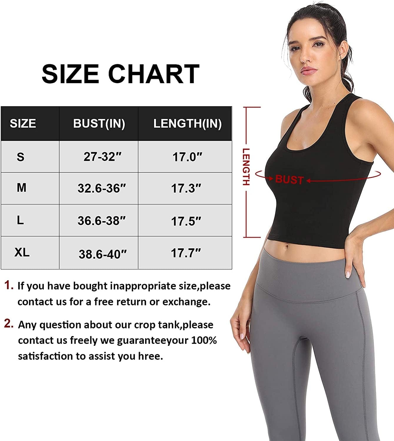 Sports Crop Tank Tops for Women Cropped Workout Tops Racerback Running Yoga Tanks Cotton Sleeveless Gym Shirts 3 Pack