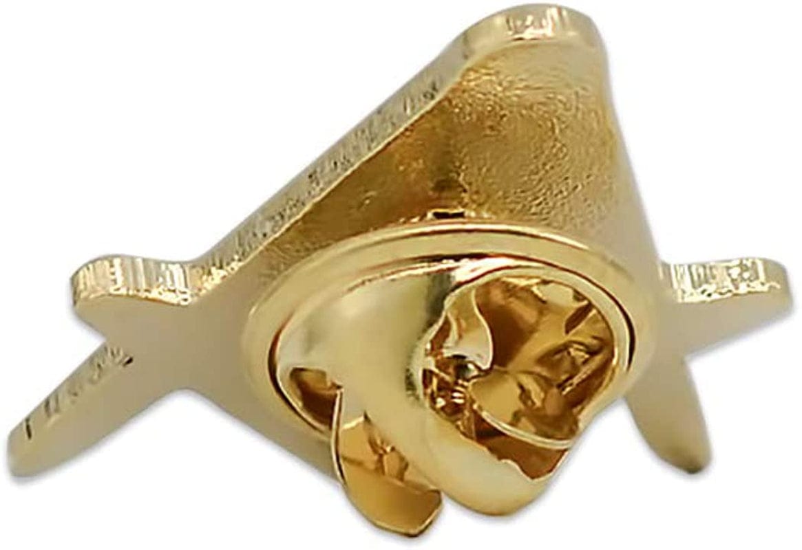 Square & Compass Masonic Lapel Pin - [Blue & Gold][1'' Tall]
