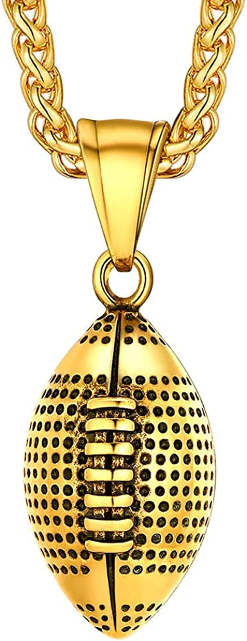 Stainless Steel 3D Soccer Football/Basketball Charm Necklace/Earrings Unisex Jewelry Boys Mens Girls Womens Fan Gift 06 gold-football
