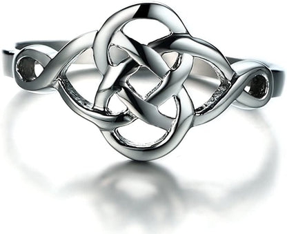 Stainless Steel Plain Classical Celtic Love Knot Wedding Promise Anniversary Ring