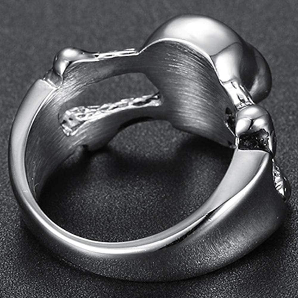 Stainless Steel Retro Vintage Gothic Skull Cocktail Party Biker Ring