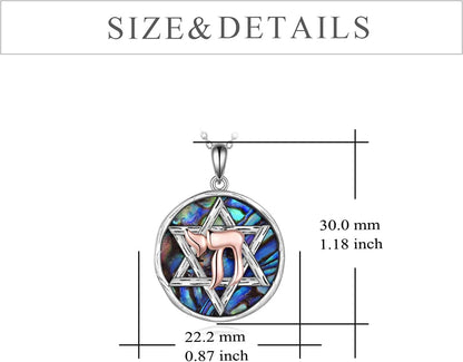 Star of David Necklace Sterling Silver Jewish Christian Jewelry Gifts with 18" Chain