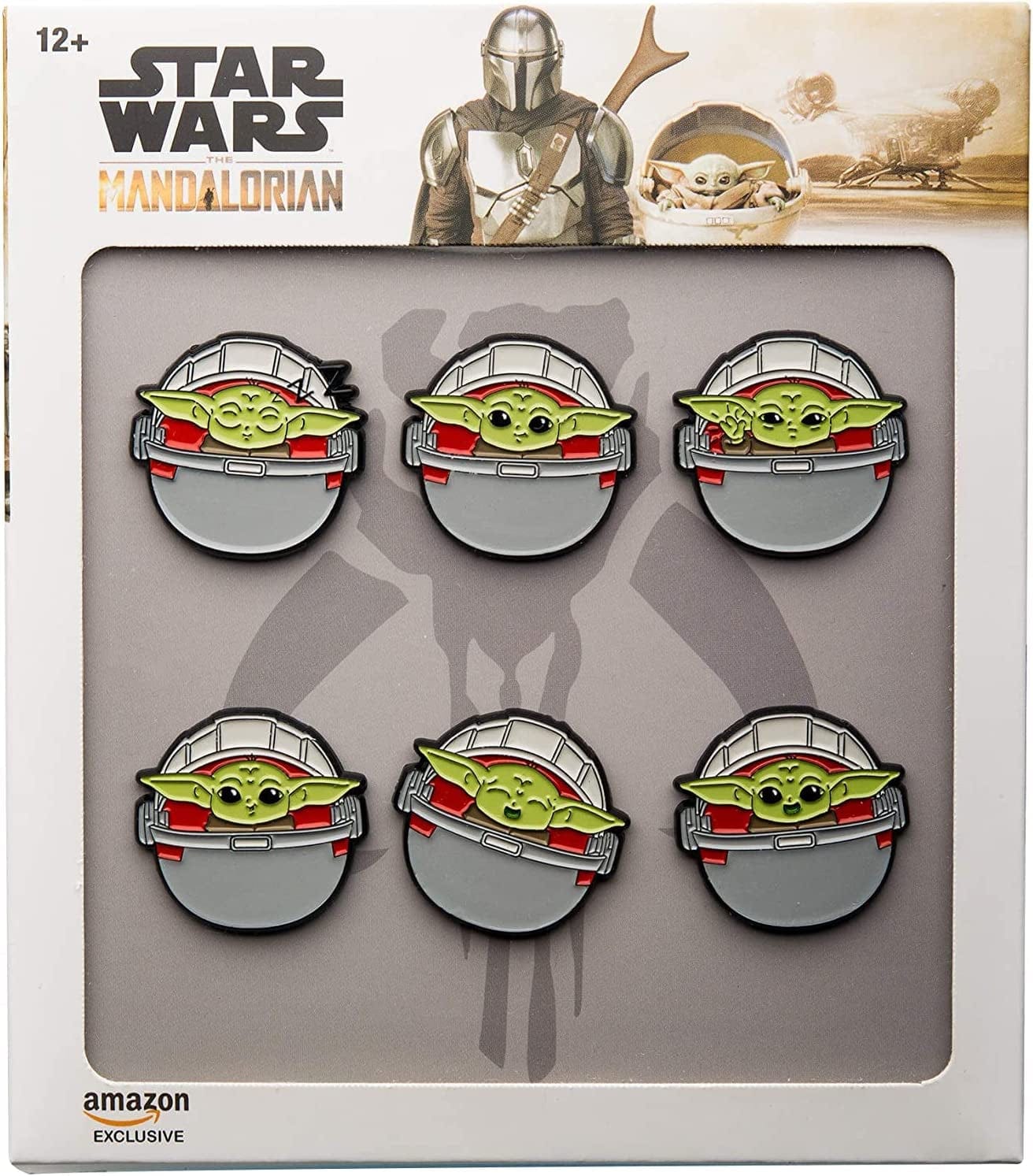 STAR WARS the Mandalorian Season 2 the Child in the Carriage Limited Edition Metal-Based with Enamel 6 Lapel Pin Set ( Exclusive) The Child in the carriage