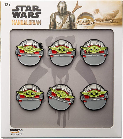 STAR WARS the Mandalorian Season 2 the Child in the Carriage Limited Edition Metal-Based with Enamel 6 Lapel Pin Set ( Exclusive) The Child in the carriage