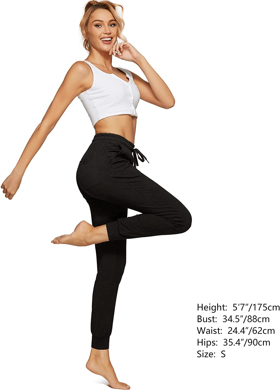 Stelle Women'S Sweatpants Lightweight Yoga Joggers Athletic Workout Track Pants with Pockets 28" Apparel & Accessories > Clothing > Activewear Kylie Max   