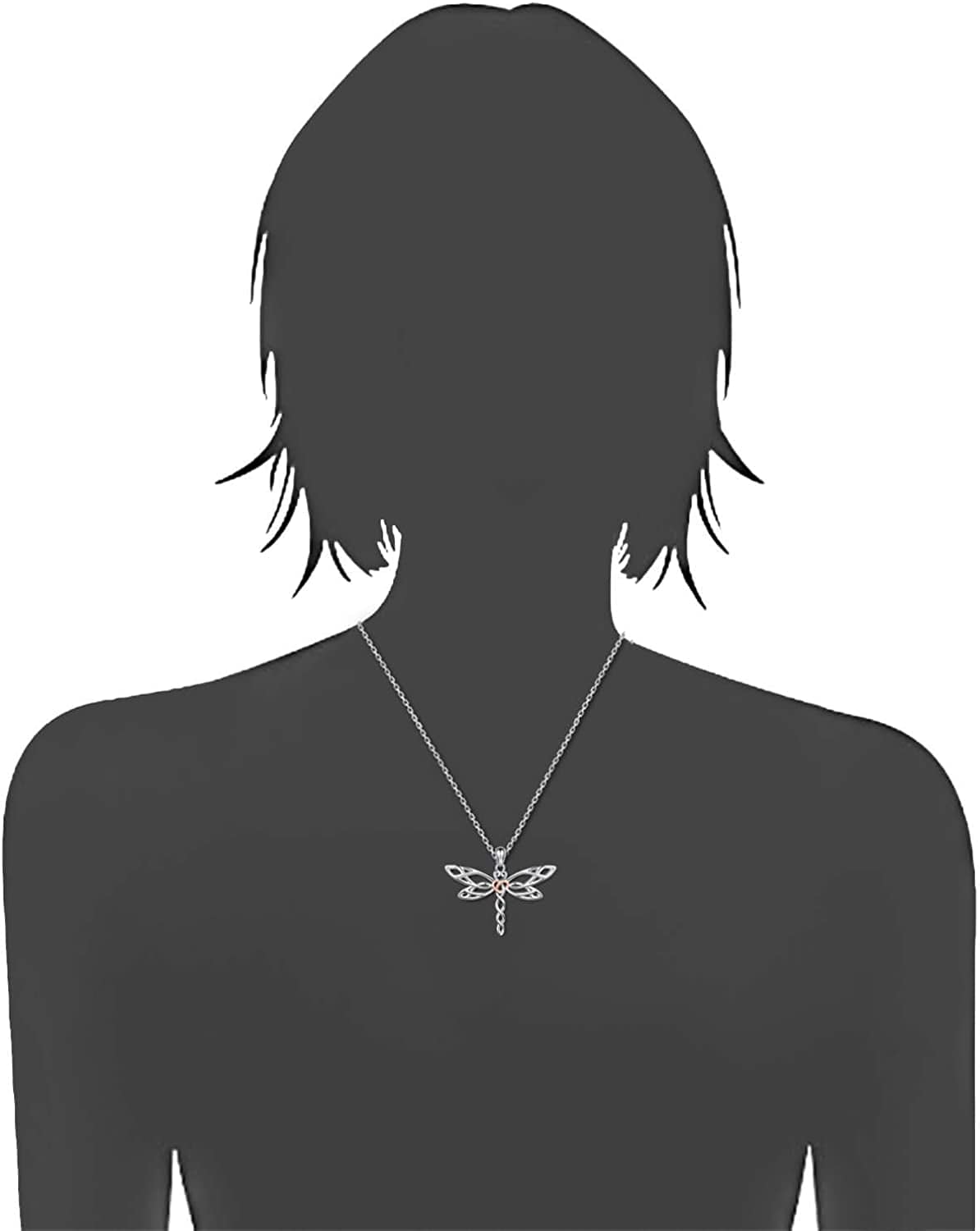 Sterling Silver Dragonfly Necklace for Women: Celtic Infinity Dragonfly Pendant Christmas Jewelry Gifts for Dragonfly Lovers