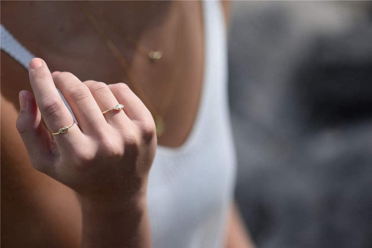 Sterling Silver Halo Opal Stacking Ring Simple Dainty Gold Ring Opal Ring Birthstone Ring