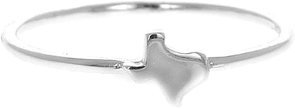 Sterling Silver, Mini Texas Stacker, Texas Ring, Petite, Texas Map, 925 5