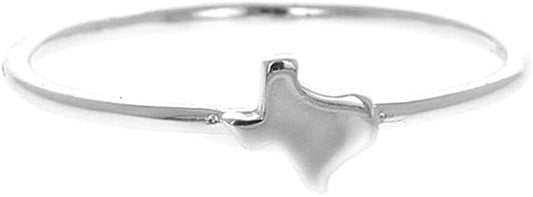 Sterling Silver, Mini Texas Stacker, Texas Ring, Petite, Texas Map, 925 5