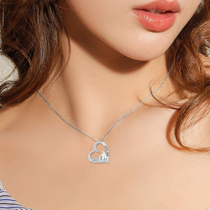 Sterling Silver Mom Necklace Mama Bear Pendant Necklace Jewelry for New Mom Grandmother Women