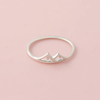 Sterling Silver Mountain Range Peak Ring