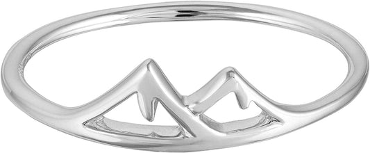 Sterling Silver Mountain Range Peak Ring 7