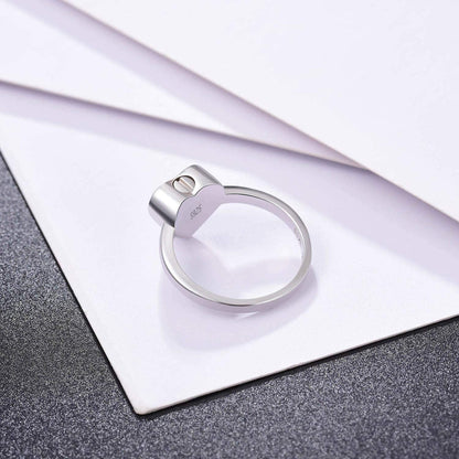 Sterling Silver Rose Flower / Angel Wings / Tree of Life Urn Ring Hold Loved Ones Ashes Always in My Heart Keepsake Memorial Jewelry Cremation Rings for Women