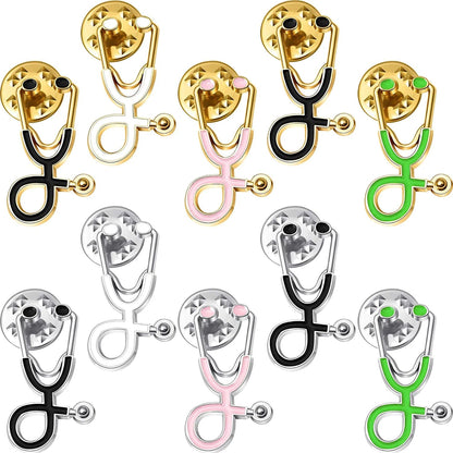 Stethoscope Brooch Pins for Nurse Doctor Pins Enamel Lapel Brooches Pin in Bulk Cute Schoolbag Pin Badges for Christmas Doctor Nurse Medical Students Clothing Bags Women Men 20