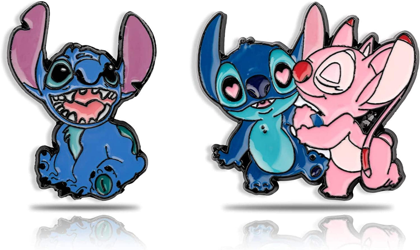 Stitch Brooch Stitch and Lilo Enamel Lapel Pin for Children Women Clothing Backpack Decoration Gift pins-2