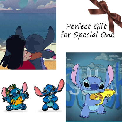 Stitch Brooch Stitch and Lilo Enamel Lapel Pin for Children Women Clothing Backpack Decoration Gift