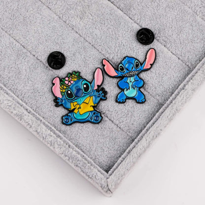Stitch Brooch Stitch and Lilo Enamel Lapel Pin for Children Women Clothing Backpack Decoration Gift