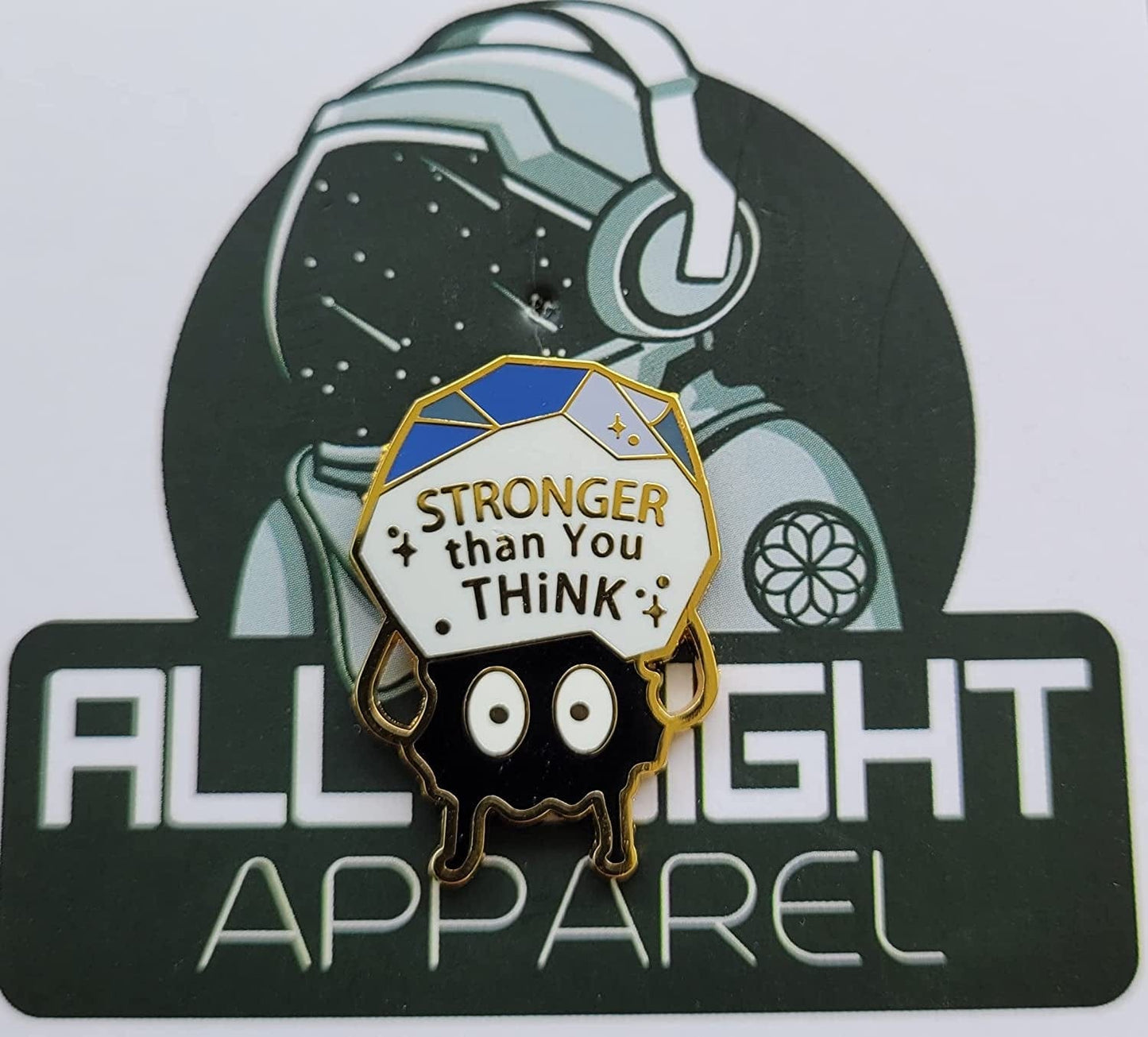 Stronger than You Think Soot Sprite Enamel Pin Lapel Pins Brooch Hat