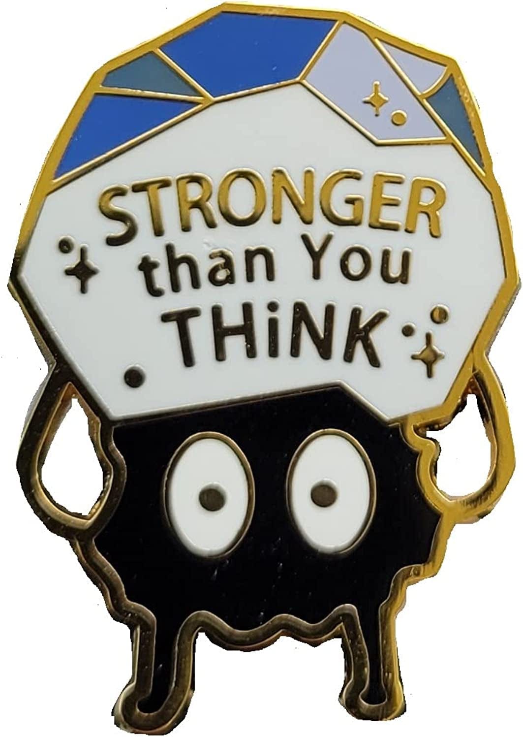 Stronger than You Think Soot Sprite Enamel Pin Lapel Pins Brooch Hat
