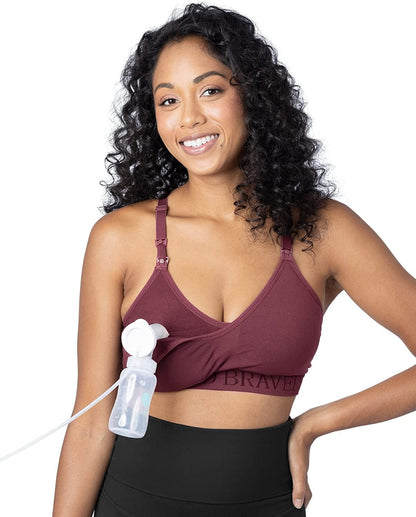 Sublime Hands Free Sports Pumping Bra | Patented All-In-One Pumping & Nursing Sports Bra Fig / Regular / X-Large